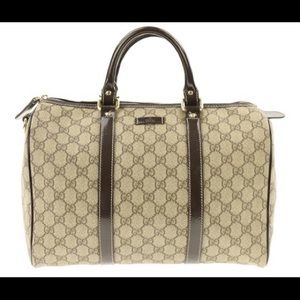 Authentic Boston GG Gucci Canvas Bag with dust-bag